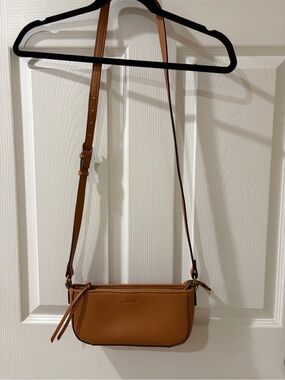 Lucky Brand Pebbled Crossbody in Tan